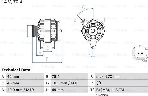 BOSCH 0 986 049 690 - Генератор autospares.lv