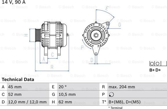 BOSCH 0 986 049 610 - Генератор autospares.lv