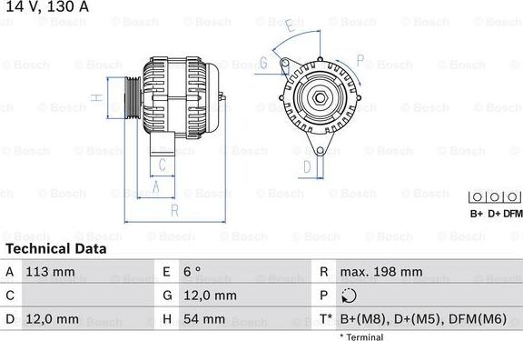 BOSCH 0 986 049 000 - Генератор autospares.lv