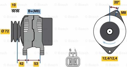 BOSCH 0 986 049 880 - Генератор autospares.lv