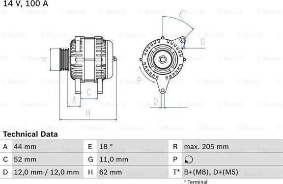 BOSCH 0 986 049 231 - Генератор autospares.lv