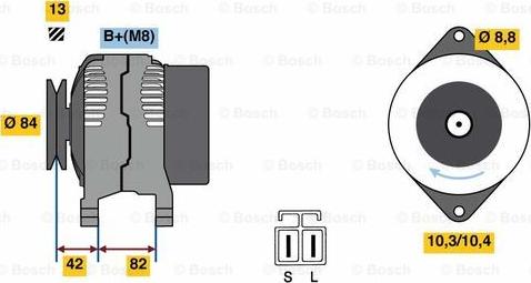 BOSCH 0 986 049 710 - Генератор autospares.lv