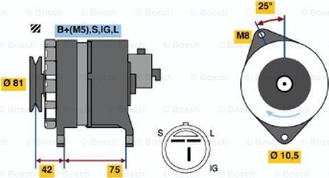 BOSCH 0 986 044 991 - Генератор autospares.lv