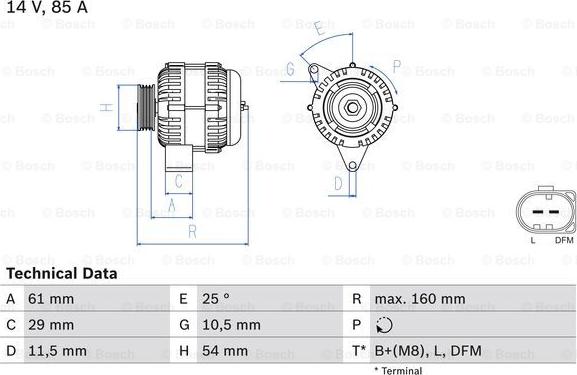 BOSCH 0 986 044 490 - Генератор autospares.lv