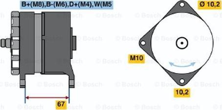 BOSCH 0 986 044 070 - Генератор autospares.lv