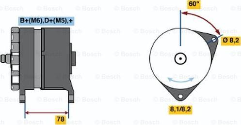 BOSCH 0 986 044 711 - Генератор autospares.lv