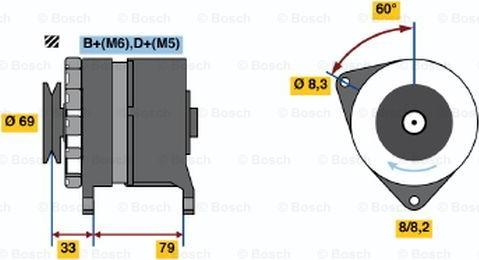 BOSCH 0 986 044 781 - Генератор autospares.lv