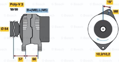 BOSCH 0 986 045 981 - Генератор autospares.lv