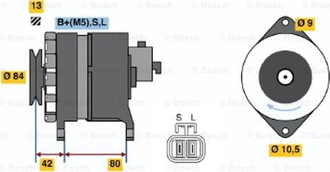 BOSCH 0 986 045 631 - Генератор autospares.lv