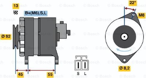 BOSCH 0 986 046 401 - Генератор autospares.lv