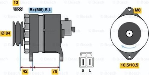 BOSCH 0 986 046 421 - Генератор autospares.lv