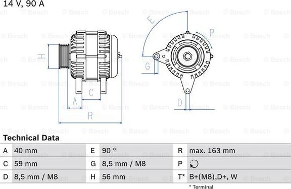 BOSCH 0 986 040 940 - Генератор autospares.lv