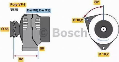 BOSCH 0123510075 - Генератор autospares.lv