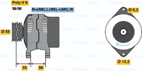 BOSCH 0 986 040 241 - Генератор autospares.lv