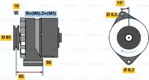 BOSCH 0 986 041 610 - Генератор autospares.lv