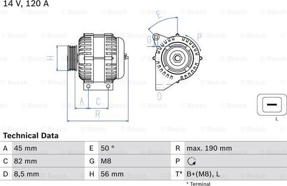 BOSCH 0 986 041 740 - Генератор autospares.lv