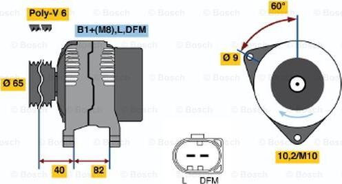 BOSCH 0 986 048 120 - Генератор autospares.lv