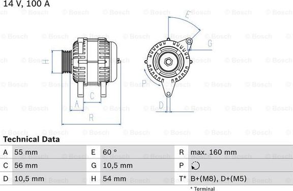 BOSCH 0 986 043 960 - Генератор autospares.lv