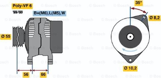 BOSCH 0 986 042 141 - Генератор autospares.lv