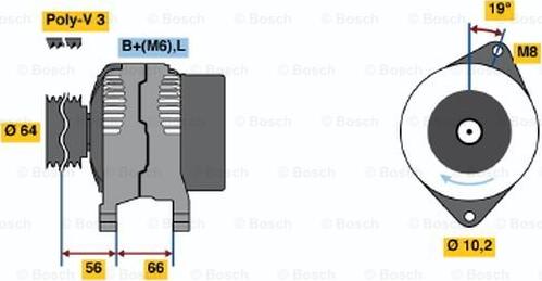 BOSCH 0 986 042 121 - Генератор autospares.lv