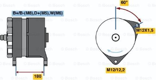 BOSCH 0 986 042 850 - Генератор autospares.lv