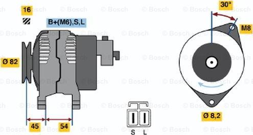 BOSCH 0 986 042 281 - Генератор autospares.lv