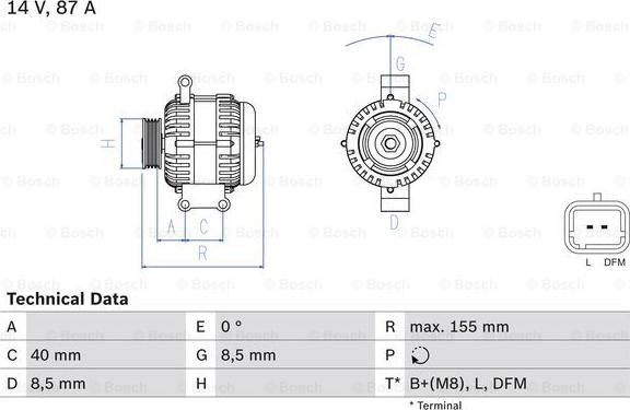 BOSCH 0 986 042 720 - Генератор autospares.lv