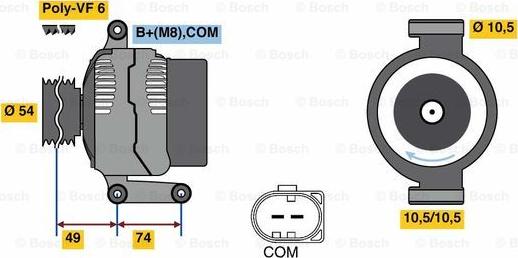 BOSCH 0 986 047 940 - Генератор autospares.lv