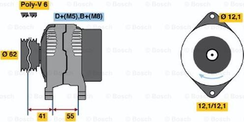 BOSCH 0 986 047 771 - Генератор autospares.lv