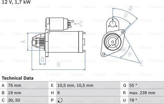 BOSCH 0 986 019 960 - Стартер autospares.lv