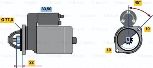 BOSCH 0 986 019 081 - Стартер autospares.lv