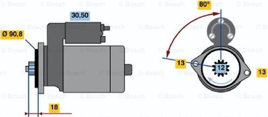 BOSCH 0 986 019 171 - Стартер autospares.lv