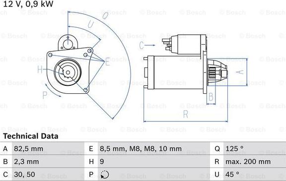 BOSCH 0 986 019 311 - Стартер autospares.lv