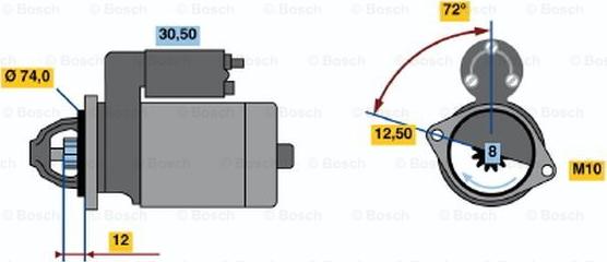 BOSCH 0 986 019 370 - Стартер autospares.lv