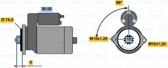 BOSCH 0 986 014 491 - Стартер autospares.lv