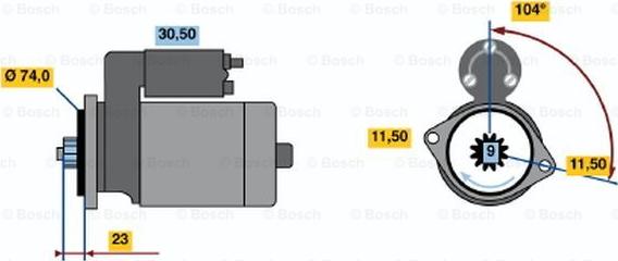 BOSCH 0 986 014 451 - Стартер autospares.lv