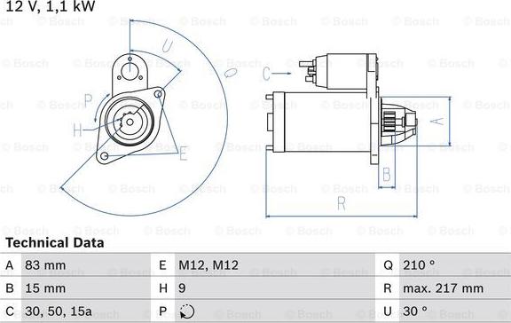 BOSCH 0 986 014 640 - Стартер autospares.lv