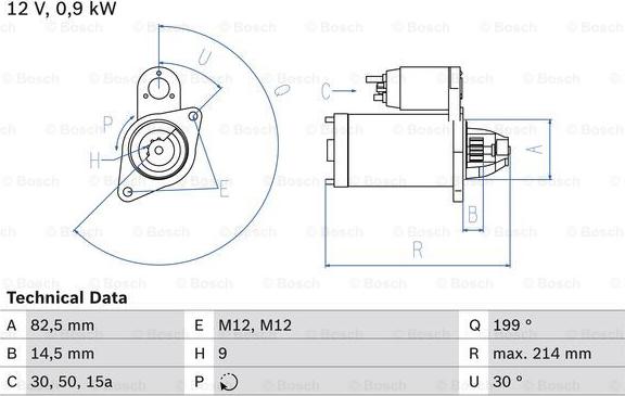 BOSCH 0 986 014 630 - Стартер autospares.lv