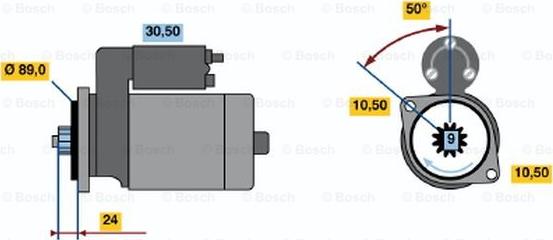 BOSCH 0 986 014 091 - Стартер autospares.lv