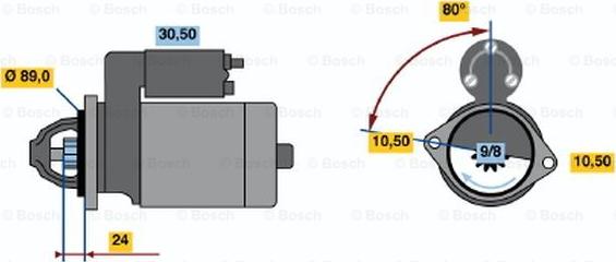 BOSCH 0 986 014 081 - Стартер autospares.lv