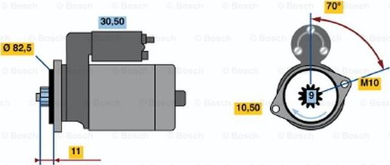 BOSCH 0 986 014 191 - Стартер autospares.lv