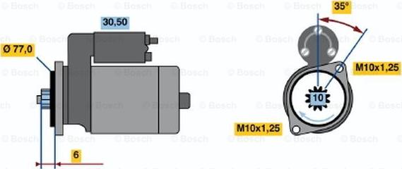 BOSCH 0 986 014 161 - Стартер autospares.lv