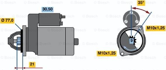 BOSCH 0 986 014 171 - Стартер autospares.lv