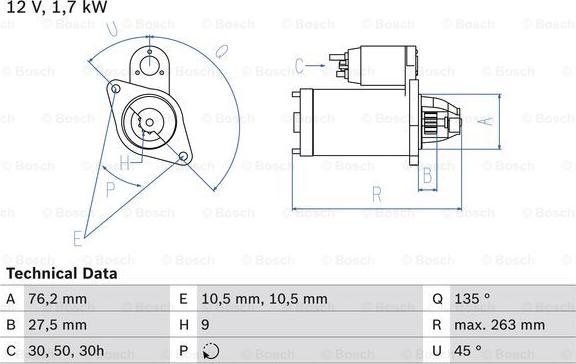 BOSCH 0 986 014 890 - Стартер autospares.lv