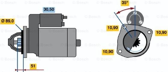 BOSCH 0 986 014 850 - Стартер autospares.lv