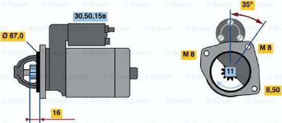 BOSCH 0 986 014 800 - Стартер autospares.lv