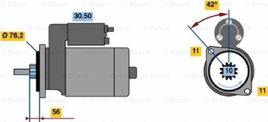 BOSCH 0 986 014 810 - Стартер autospares.lv