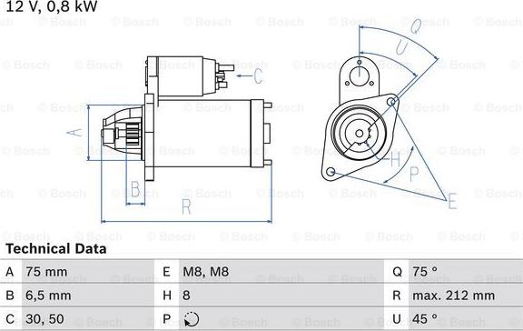 BOSCH 0 986 014 371 - Стартер autospares.lv