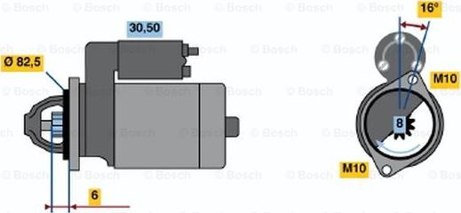 BOSCH 0 986 014 201 - Стартер autospares.lv