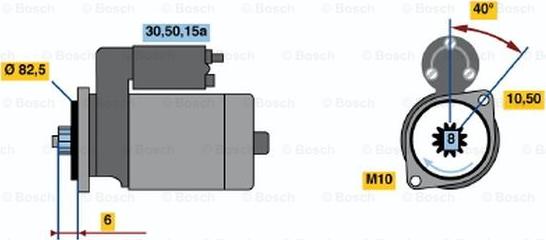 BOSCH 0 986 014 221 - Стартер autospares.lv